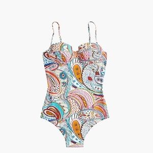 J.Crew one-piece swimsuit in Ratti scribble floral